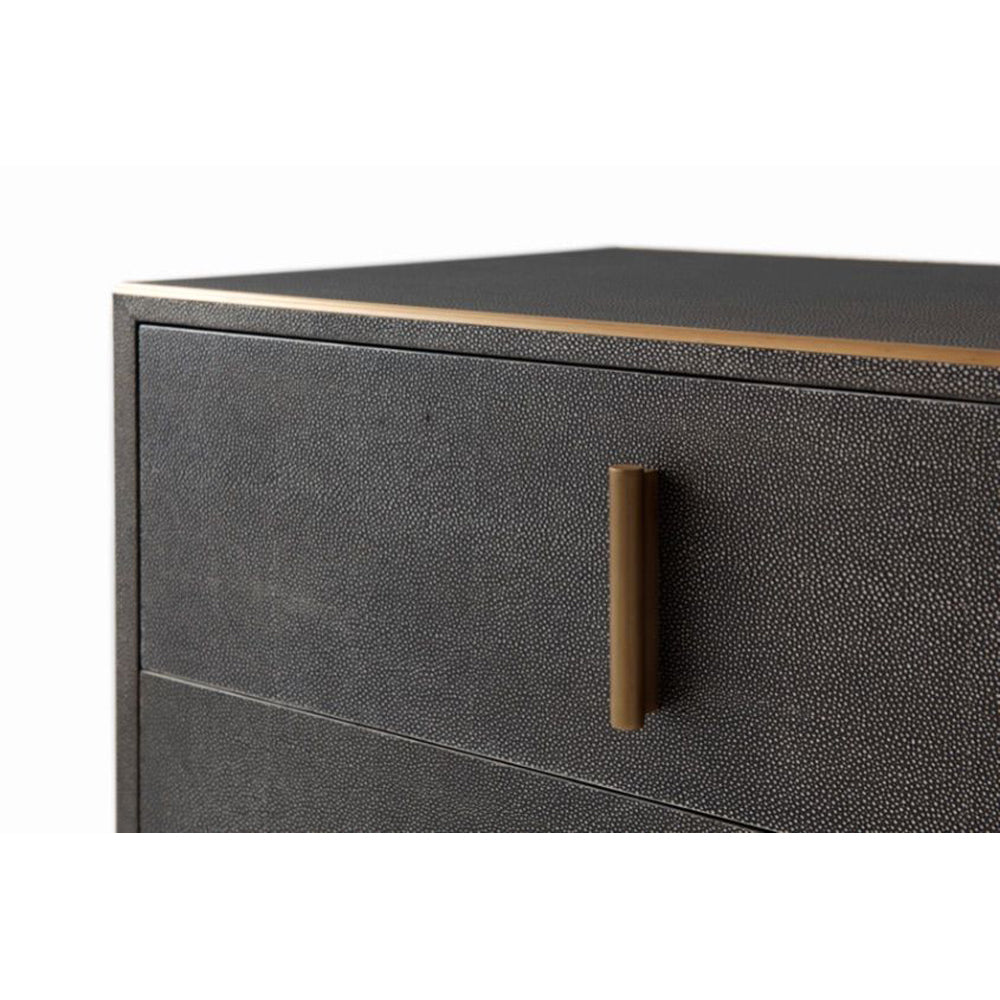 Product photograph of Ta Studio Blain Bedside Table Tempest Shagreen from Olivia's