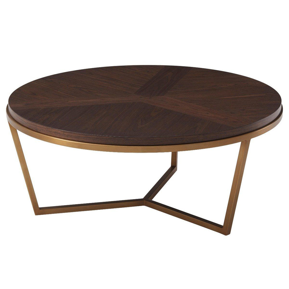 Product photograph of Ta Studio Fisher Coffee Table Macadamia And Brass Large from Olivia's