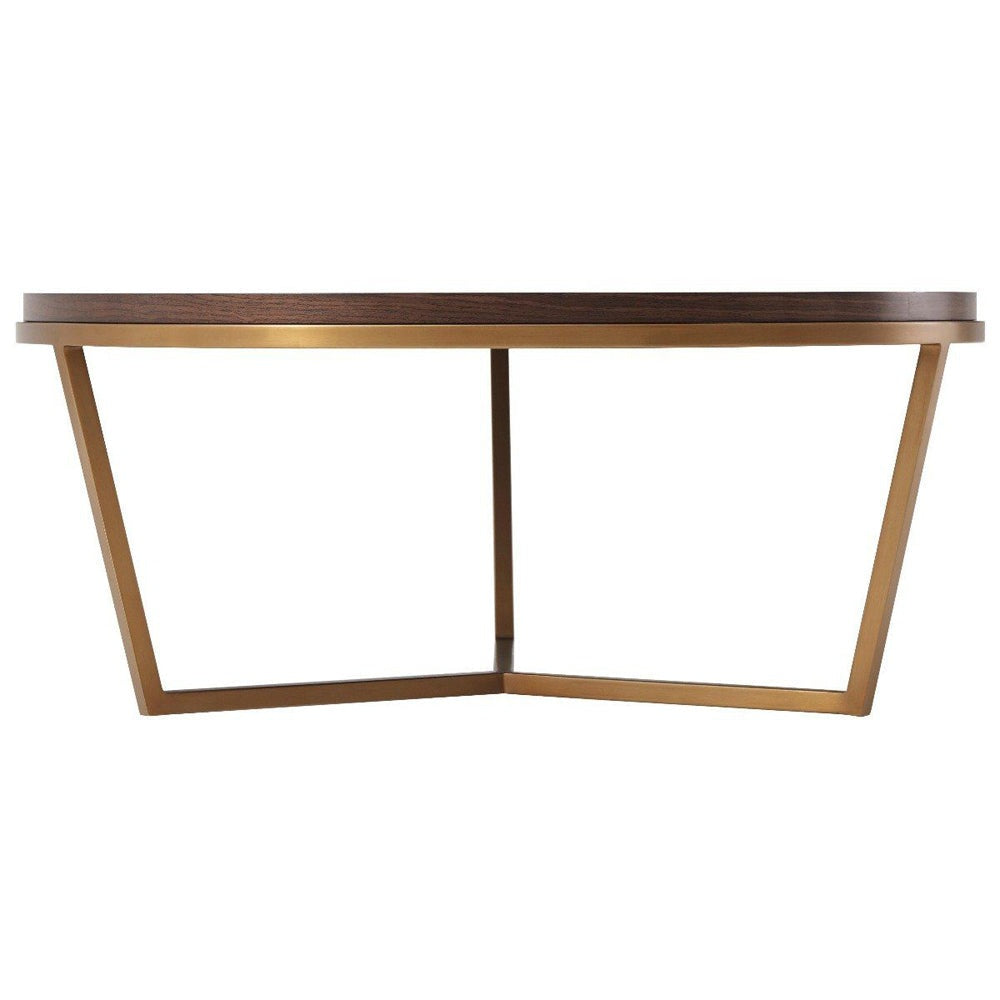 Product photograph of Ta Studio Fisher Coffee Table Macadamia And Brass Small from Olivia's.