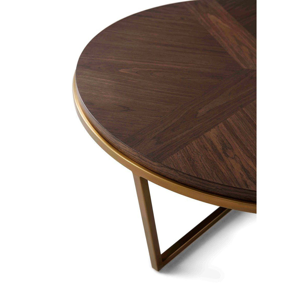 Product photograph of Ta Studio Fisher Coffee Table Macadamia And Brass Small from Olivia's.