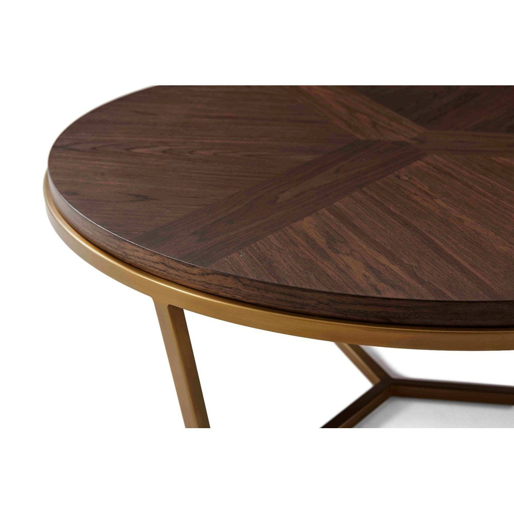 Product photograph of Ta Studio Fisher Coffee Table Macadamia And Brass Small from Olivia's.