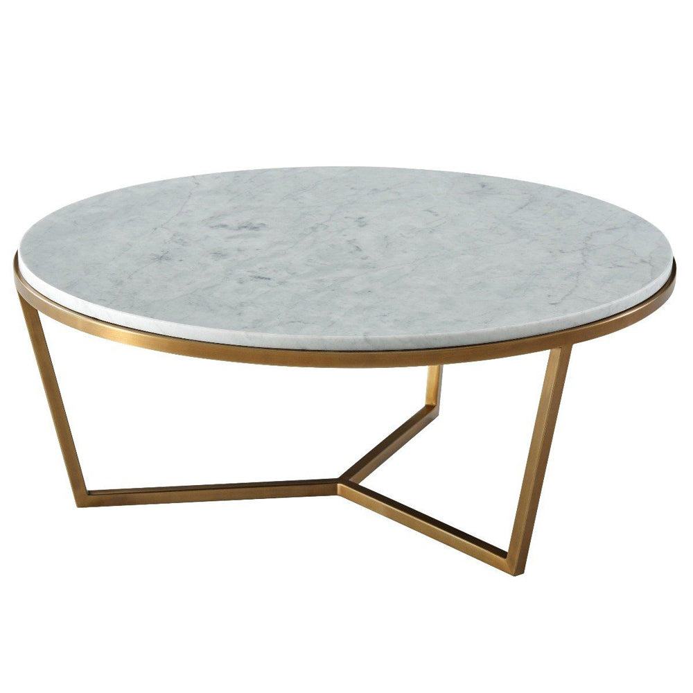 Ta Studio Fisher Coffee Table Marble And Brass Large