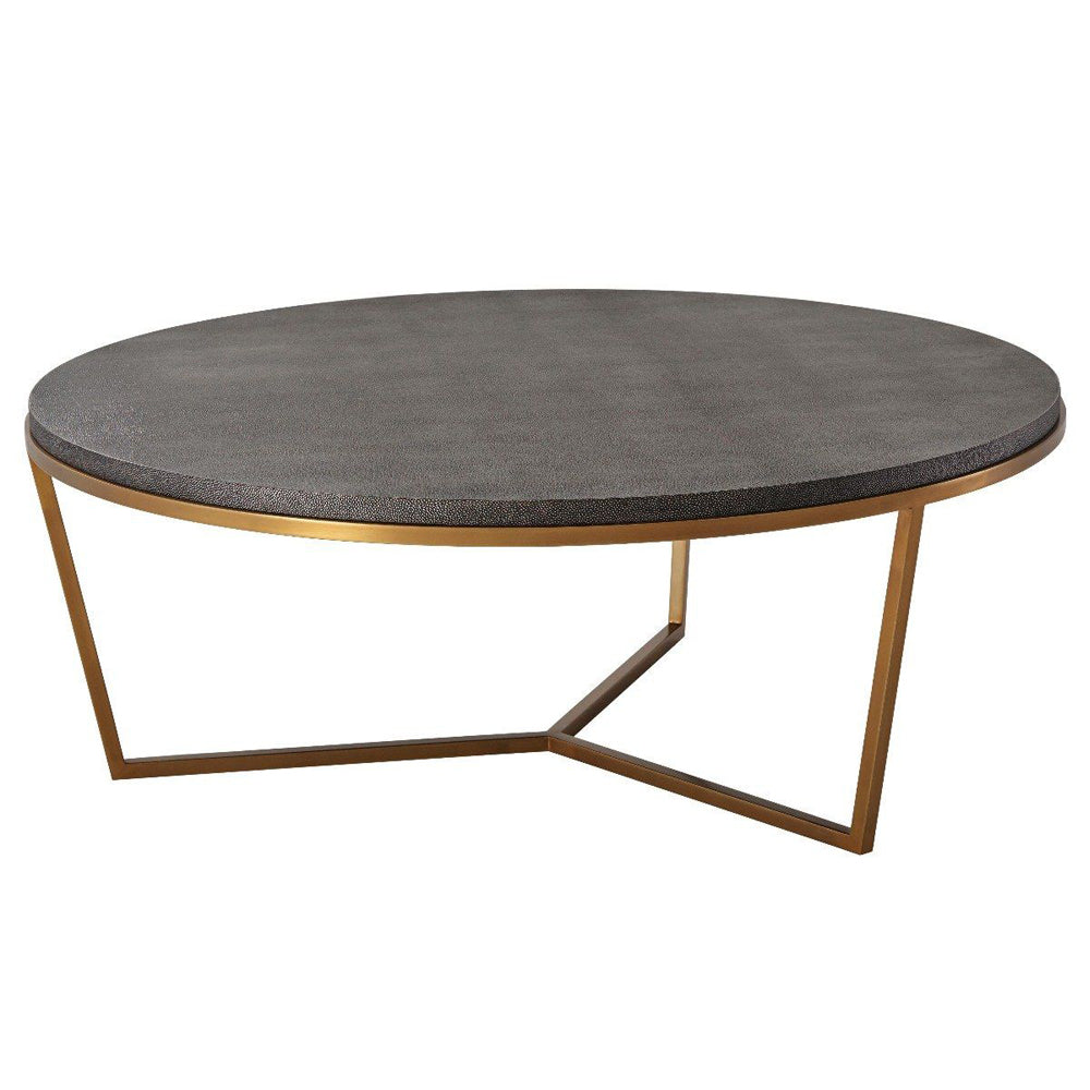 Product photograph of Ta Studio Fisher Coffee Table Tempest Shagreen Large from Olivia's.