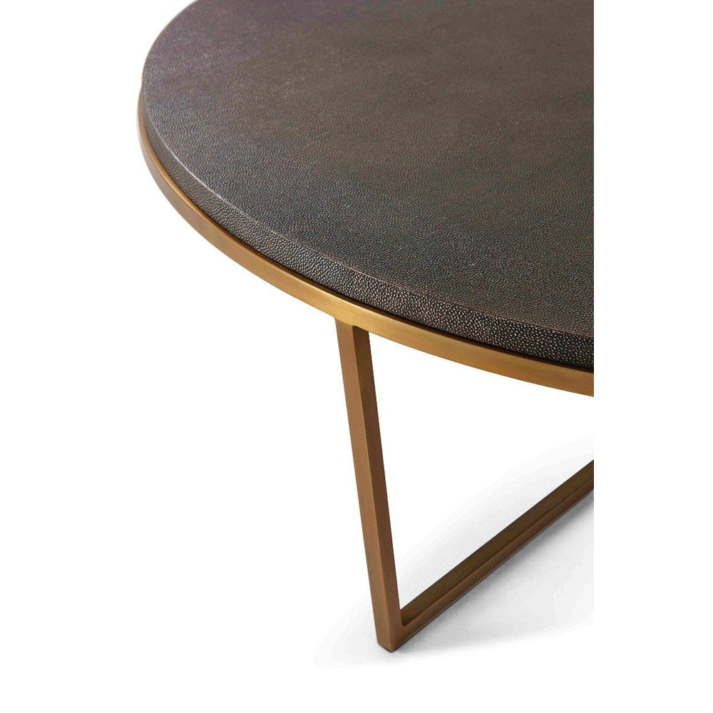 Product photograph of Ta Studio Fisher Coffee Table Tempest Shagreen Large from Olivia's.