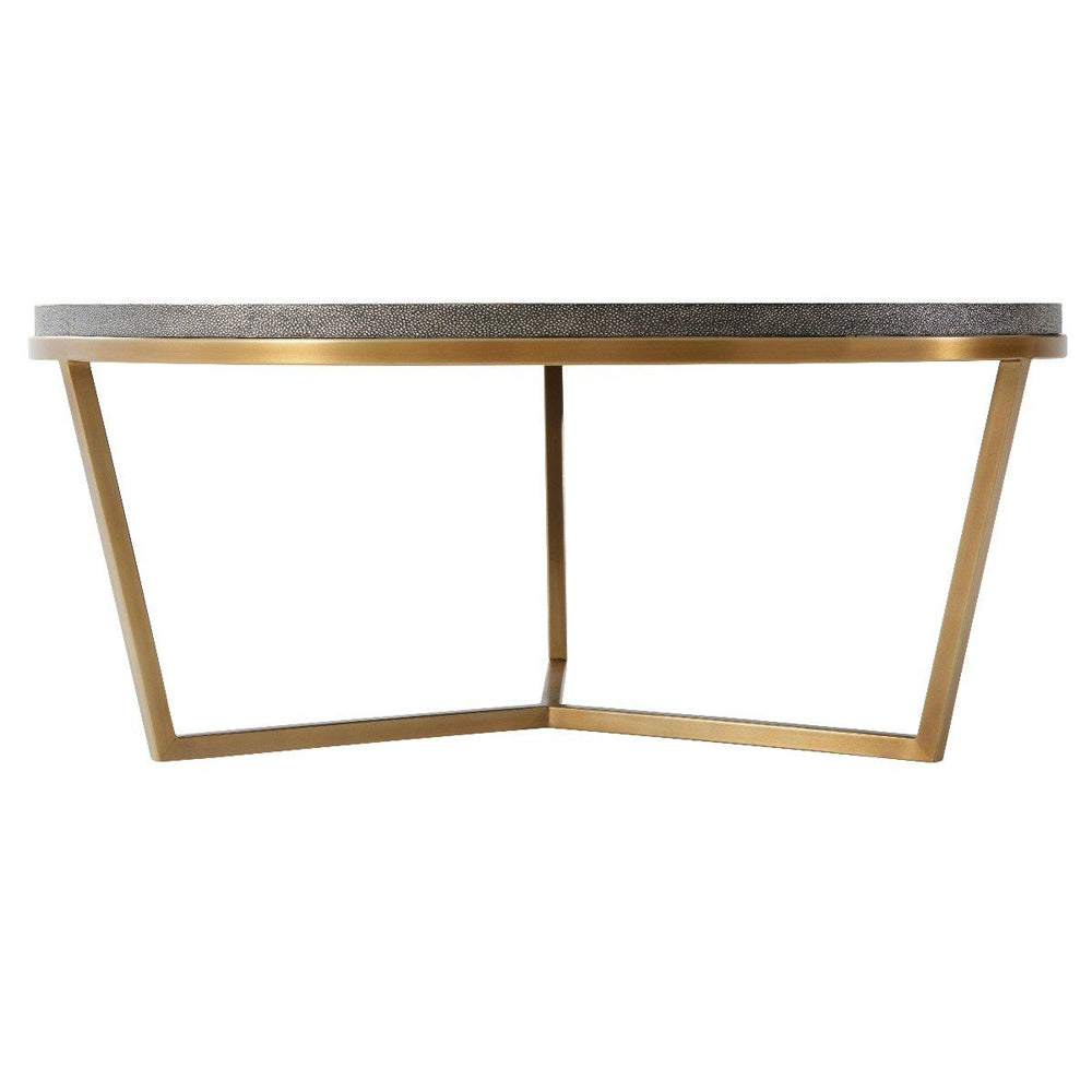 Product photograph of Ta Studio Fisher Coffee Table Tempest Shagreen Large from Olivia's.