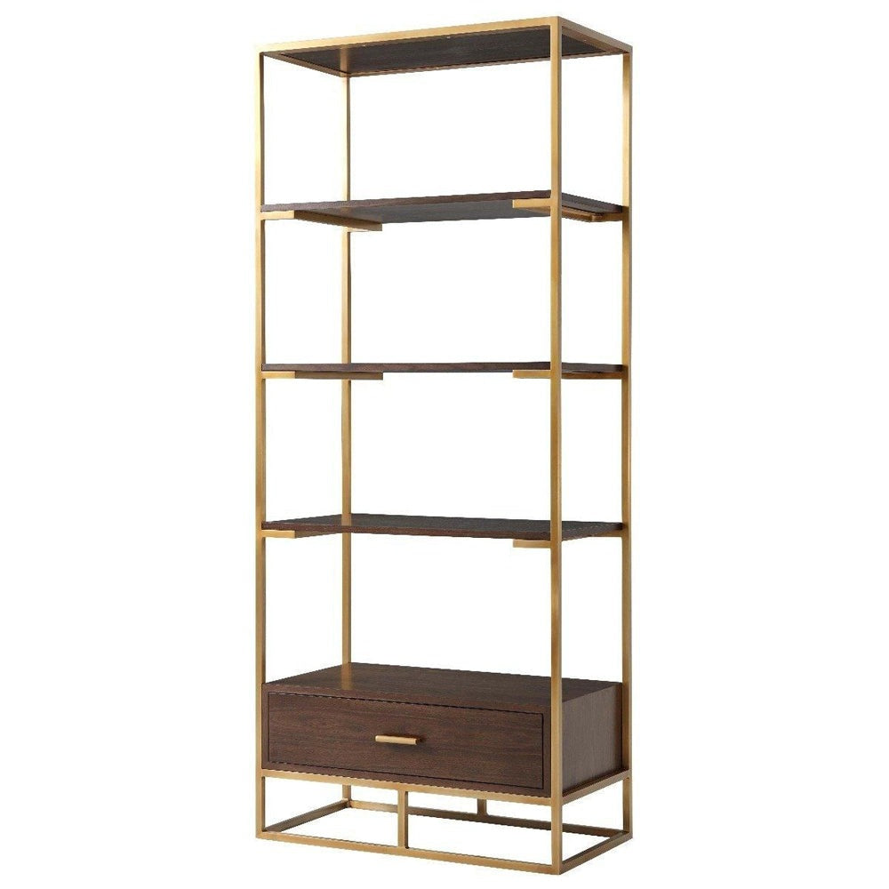 Product photograph of Ta Studio Fisher Shelving Brass from Olivia's