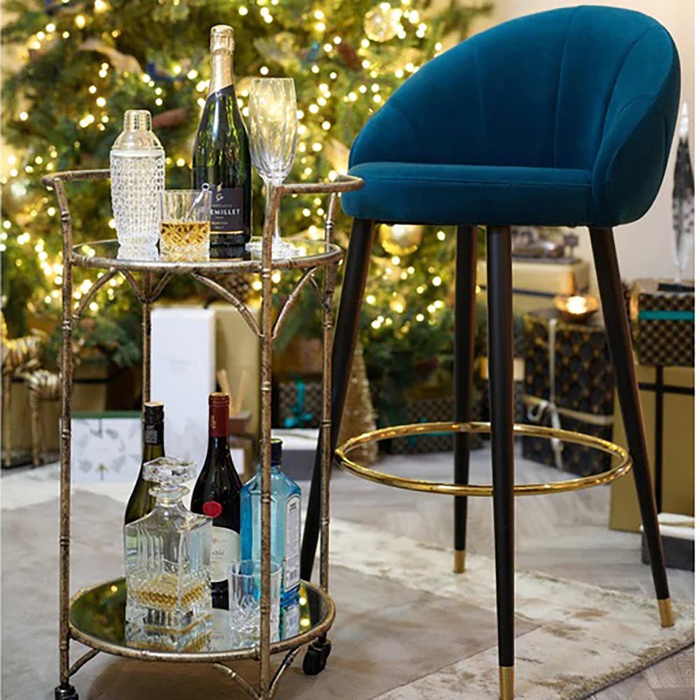 Product photograph of Mindy Brownes Cleo Bar Trolley In Antique Gold from Olivia's.