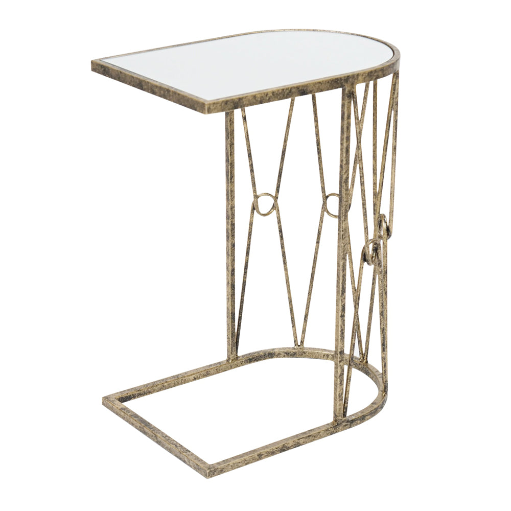 Product photograph of Mindy Brownes Wendover Side Table In Antique Gold from Olivia's