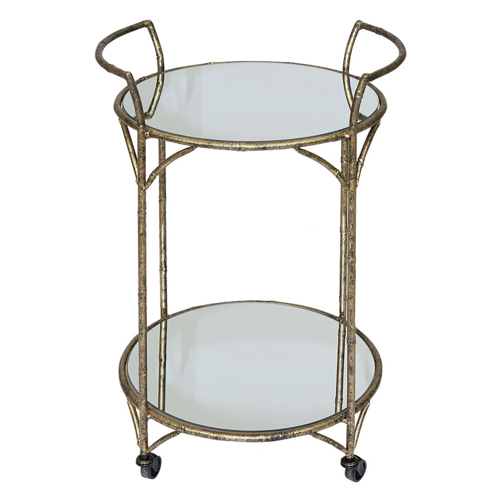Product photograph of Mindy Brownes Danrich Drinks Trolley In Antique Gold from Olivia's