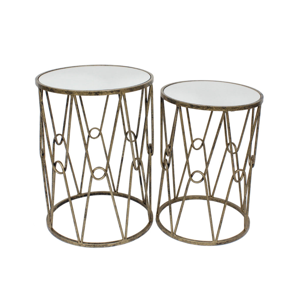 Mindy Brownes Wendover Side Tables In Antique Gold