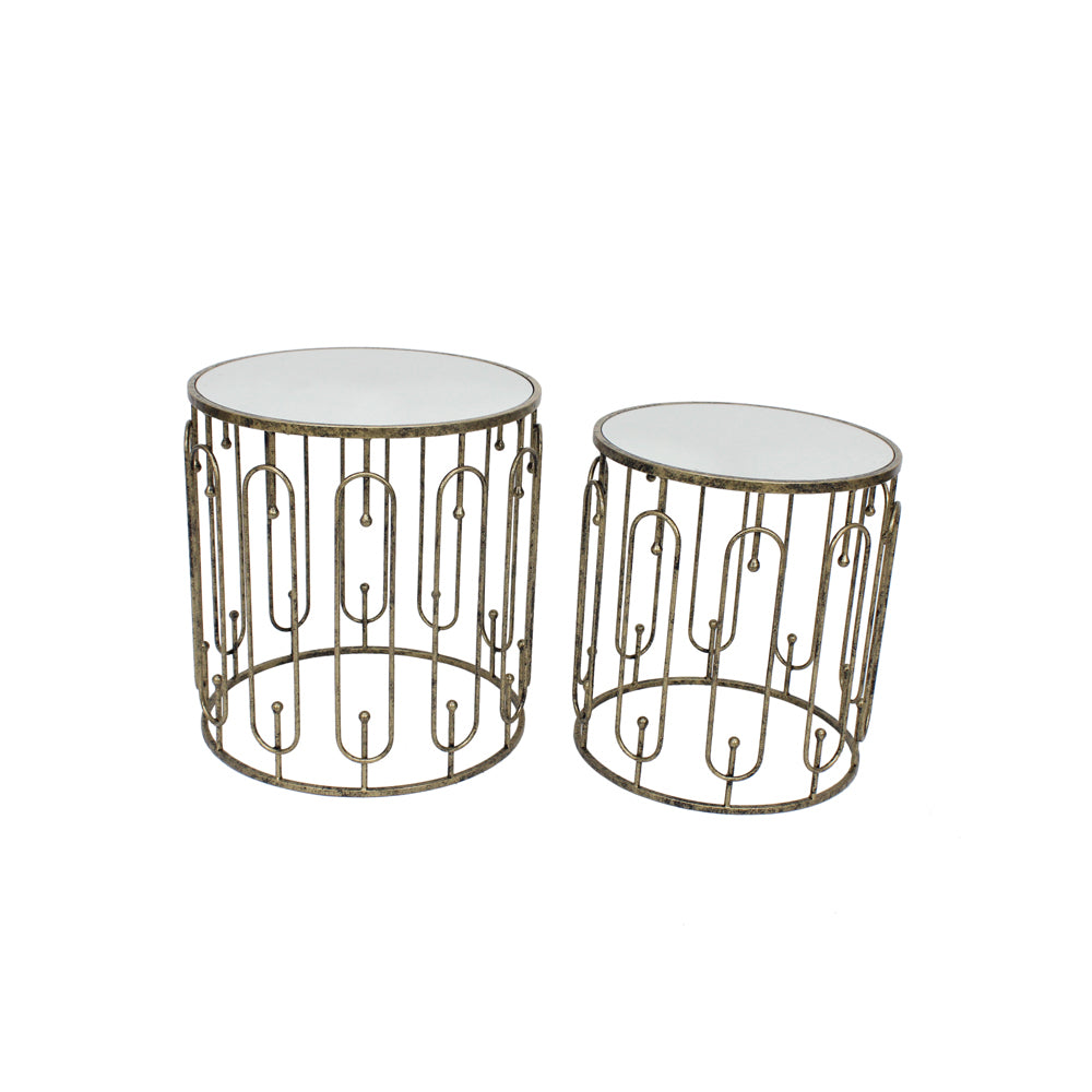 Mindy Brownes Set Of 2 Estela Mirrored Side Tables