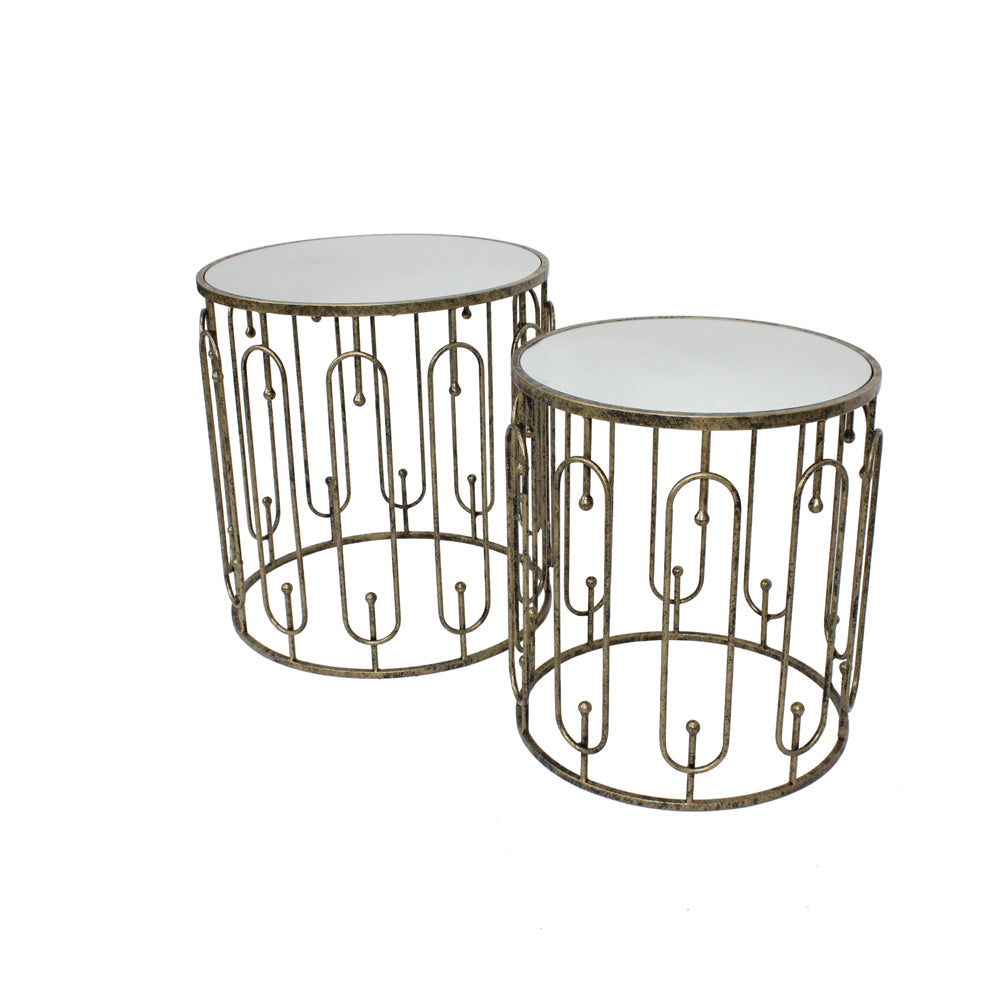 Product photograph of Mindy Brownes Set Of 2 Estela Mirrored Side Tables from Olivia's.