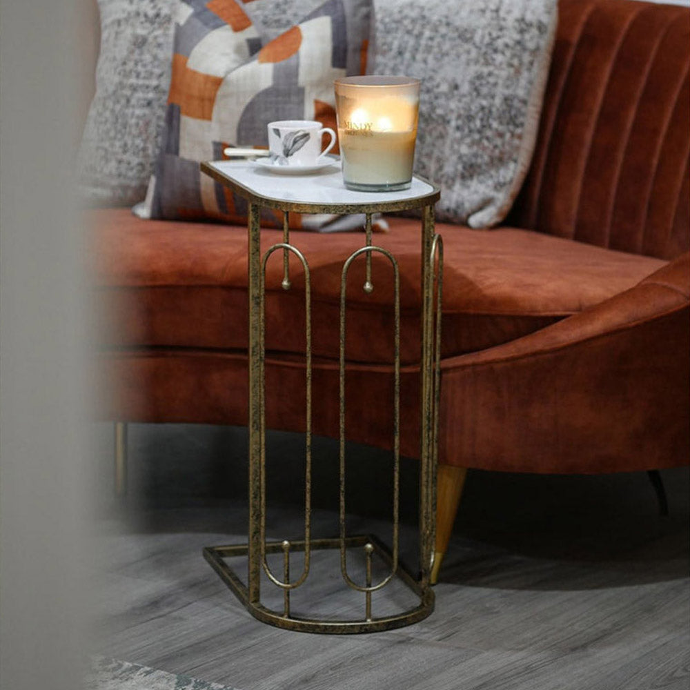 Product photograph of Mindy Brownes Estela Marble Sofa Side Table from Olivia's.