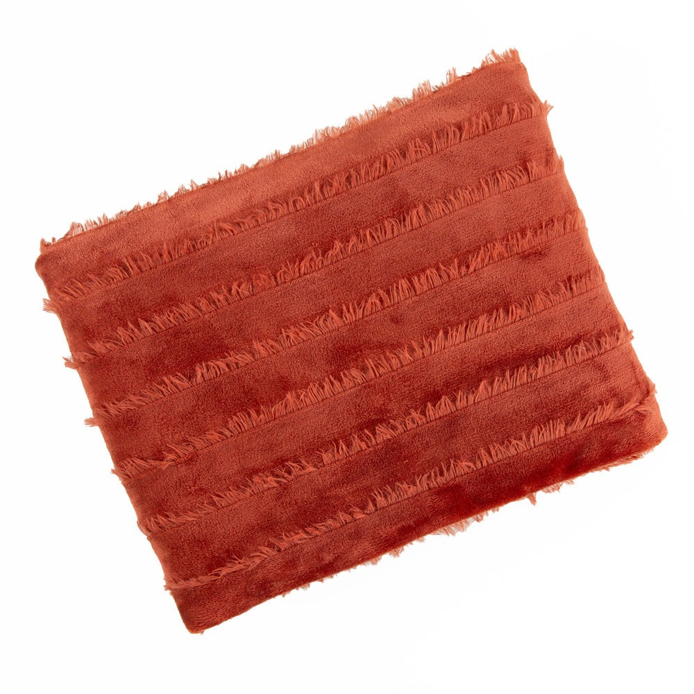 Product photograph of Malini Volga Ruffle Throw In Rust from Olivia's