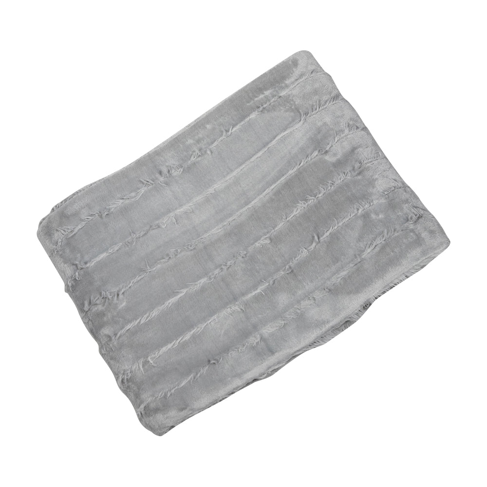 Product photograph of Malini Volga Ruffle Throw In Silver from Olivia's