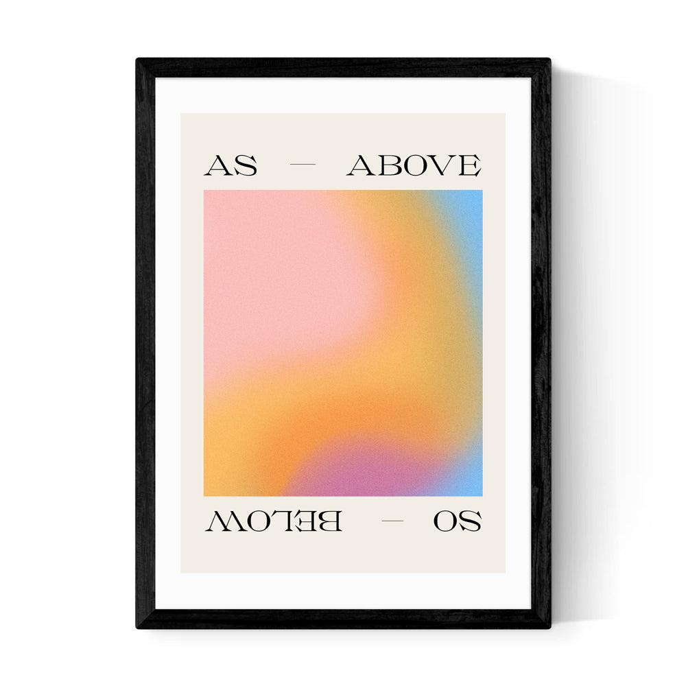 Product photograph of As Above So Below By Tiger Spirit Prints By Tiger Spirit Prints - A2 Black Framed Art Print from Olivia's