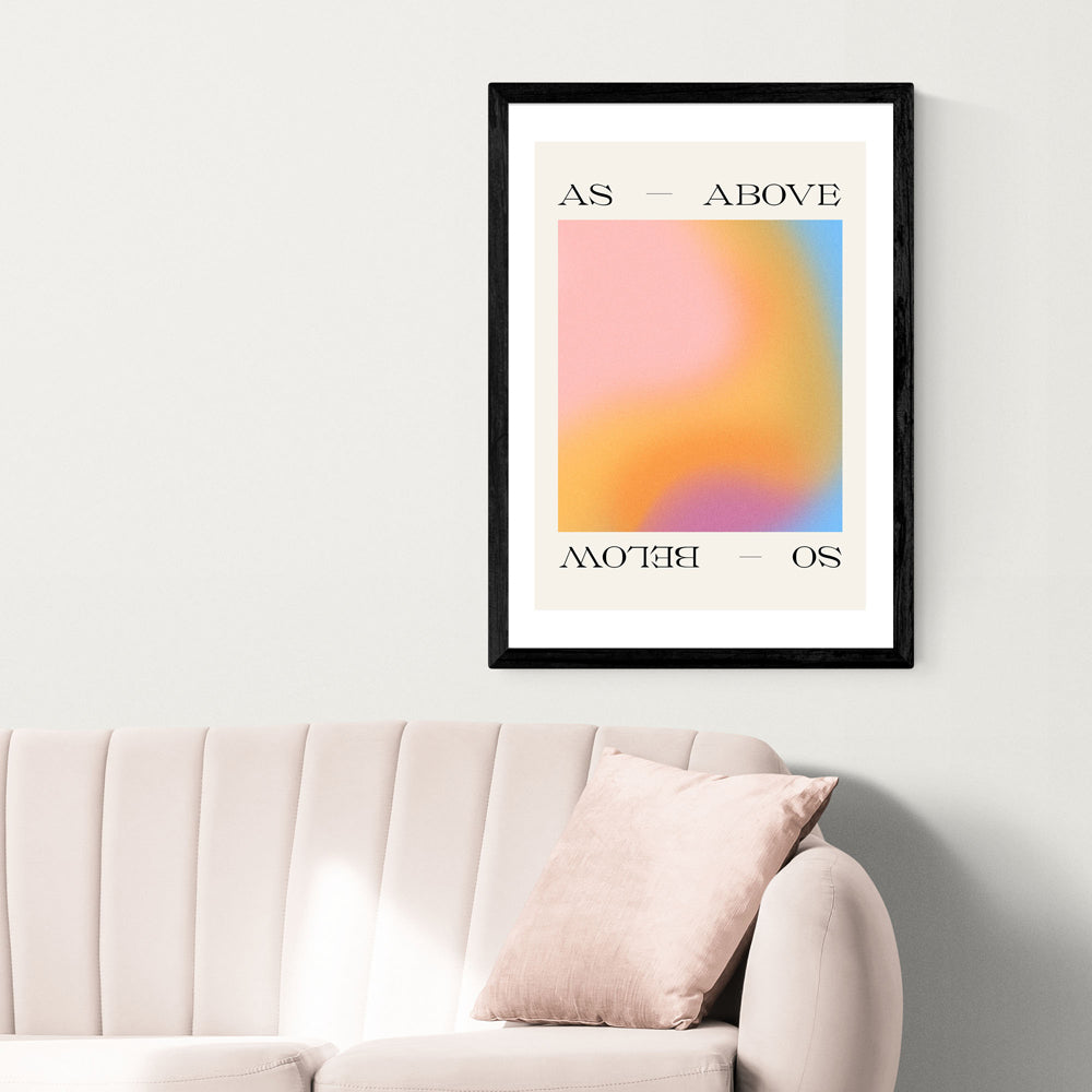 Product photograph of As Above So Below By Tiger Spirit Prints By Tiger Spirit Prints - A2 Black Framed Art Print from Olivia's.