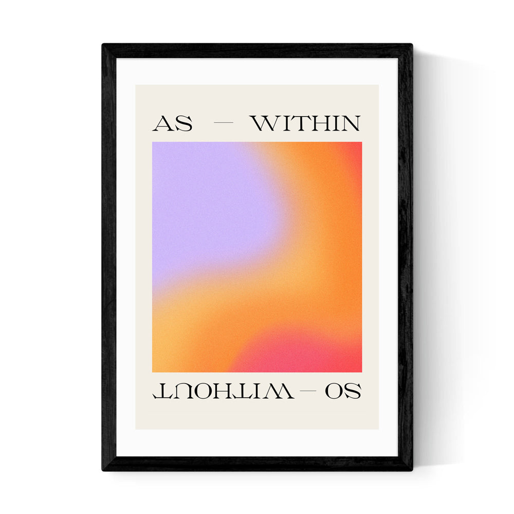Product photograph of As Within So Without By Tiger Spirit Prints - A2 Black Framed Art Print from Olivia's