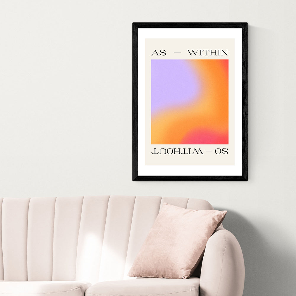 Product photograph of As Within So Without By Tiger Spirit Prints - A2 Black Framed Art Print from Olivia's.