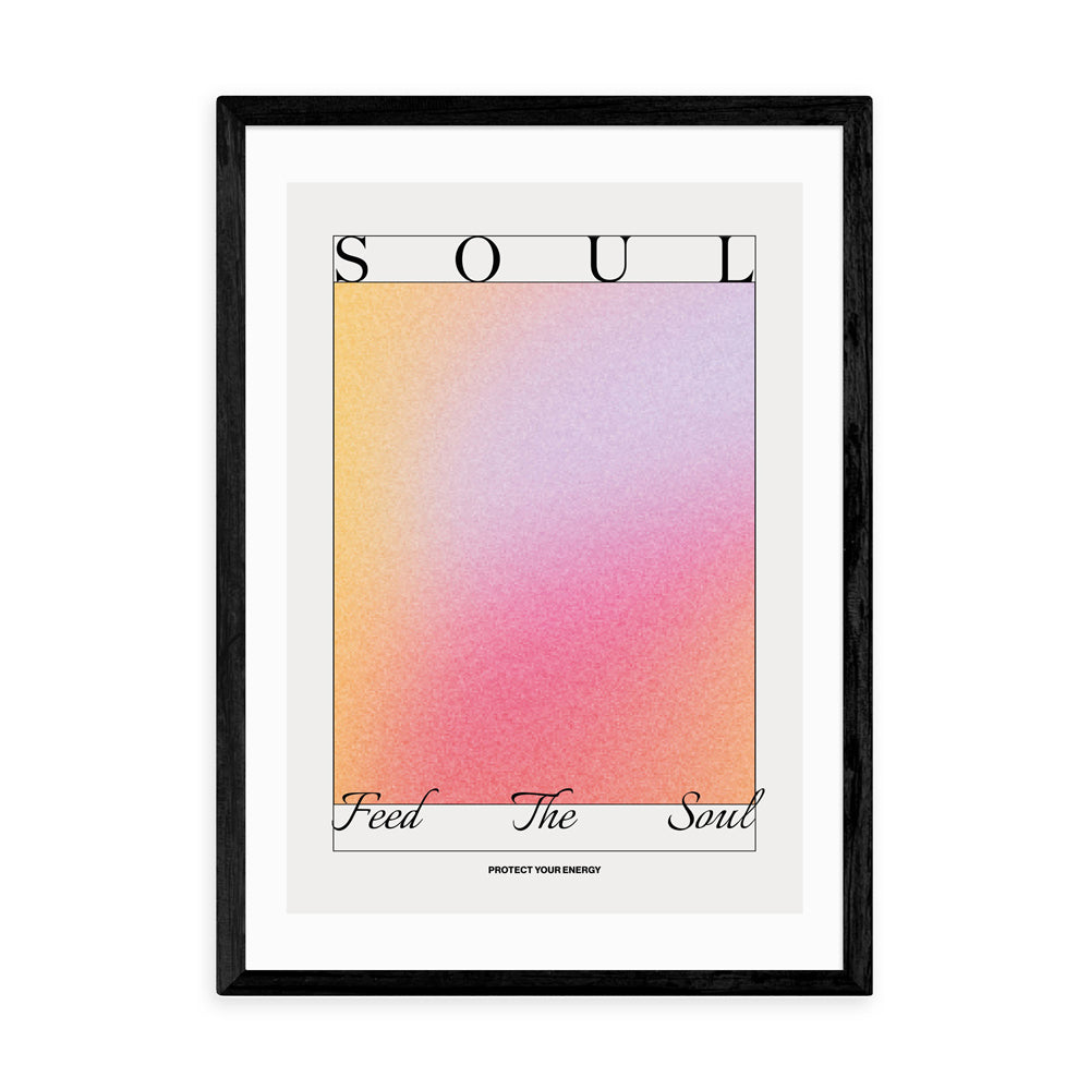 Product photograph of Feed The Soul By Tiger Spirit Prints - A3 Black Framed Art Print from Olivia's