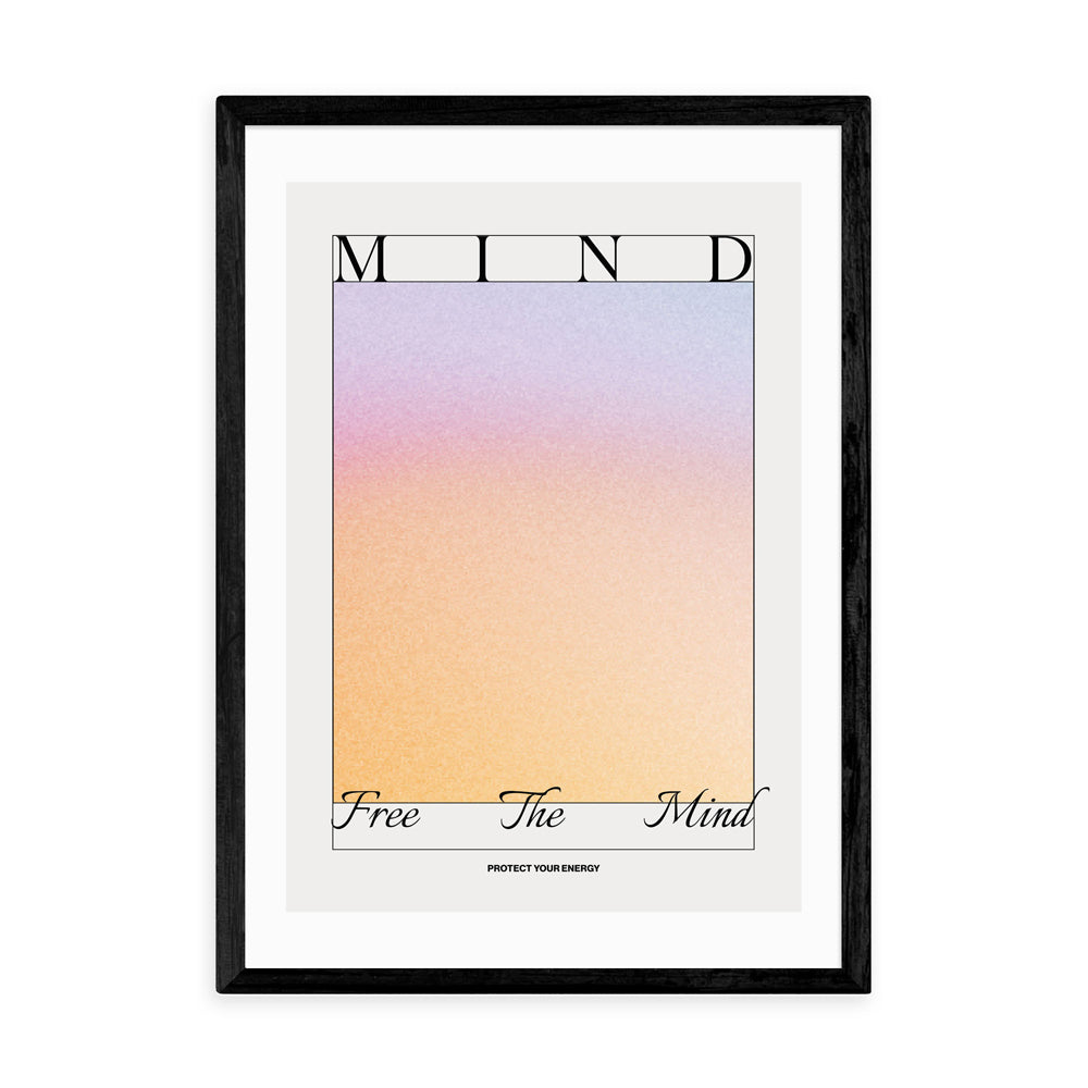 Product photograph of Free The Mind By Tiger Spirit Prints - A3 Black Framed Art Print from Olivia's