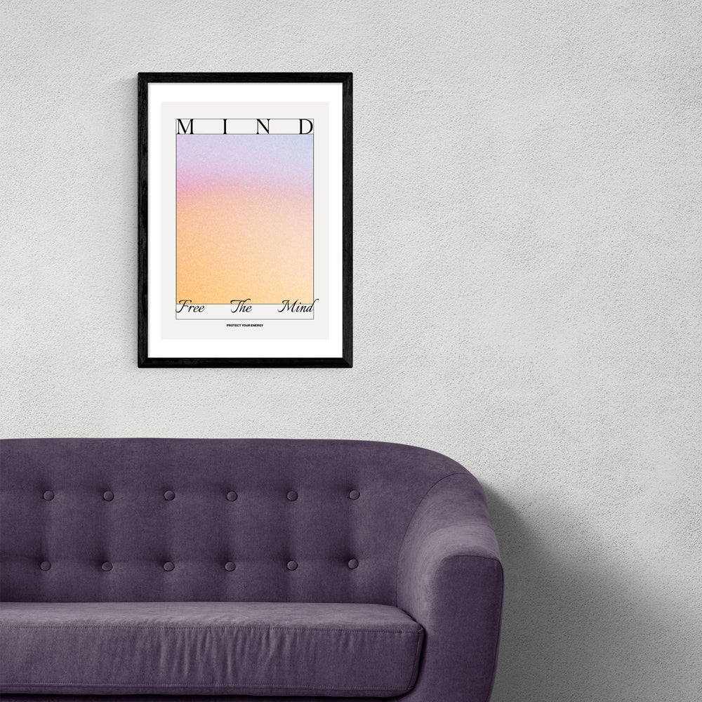 Product photograph of Free The Mind By Tiger Spirit Prints - A3 Black Framed Art Print from Olivia's.