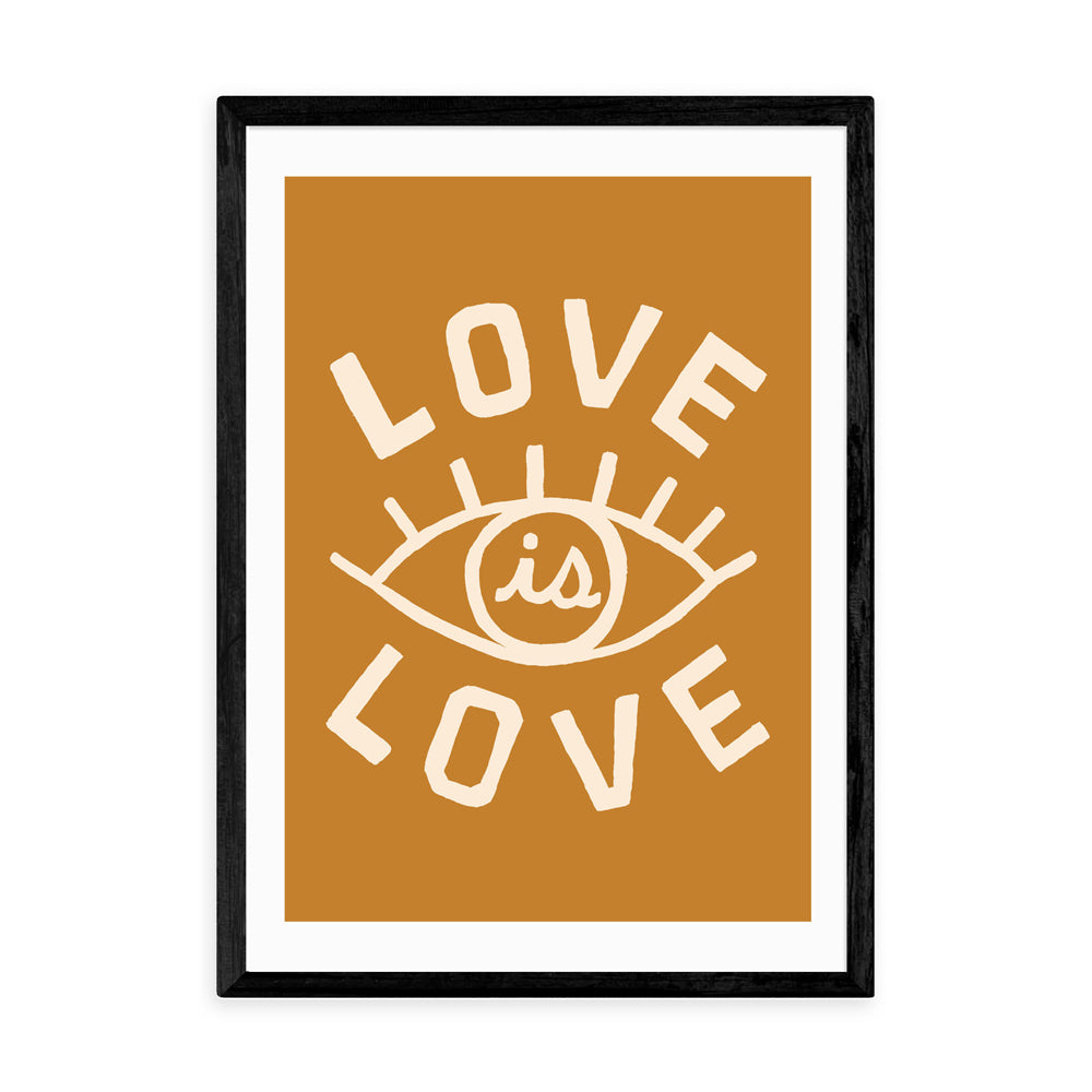 Product photograph of Love Is Love By Tree X Three - A2 Black Framed Art Print from Olivia's.