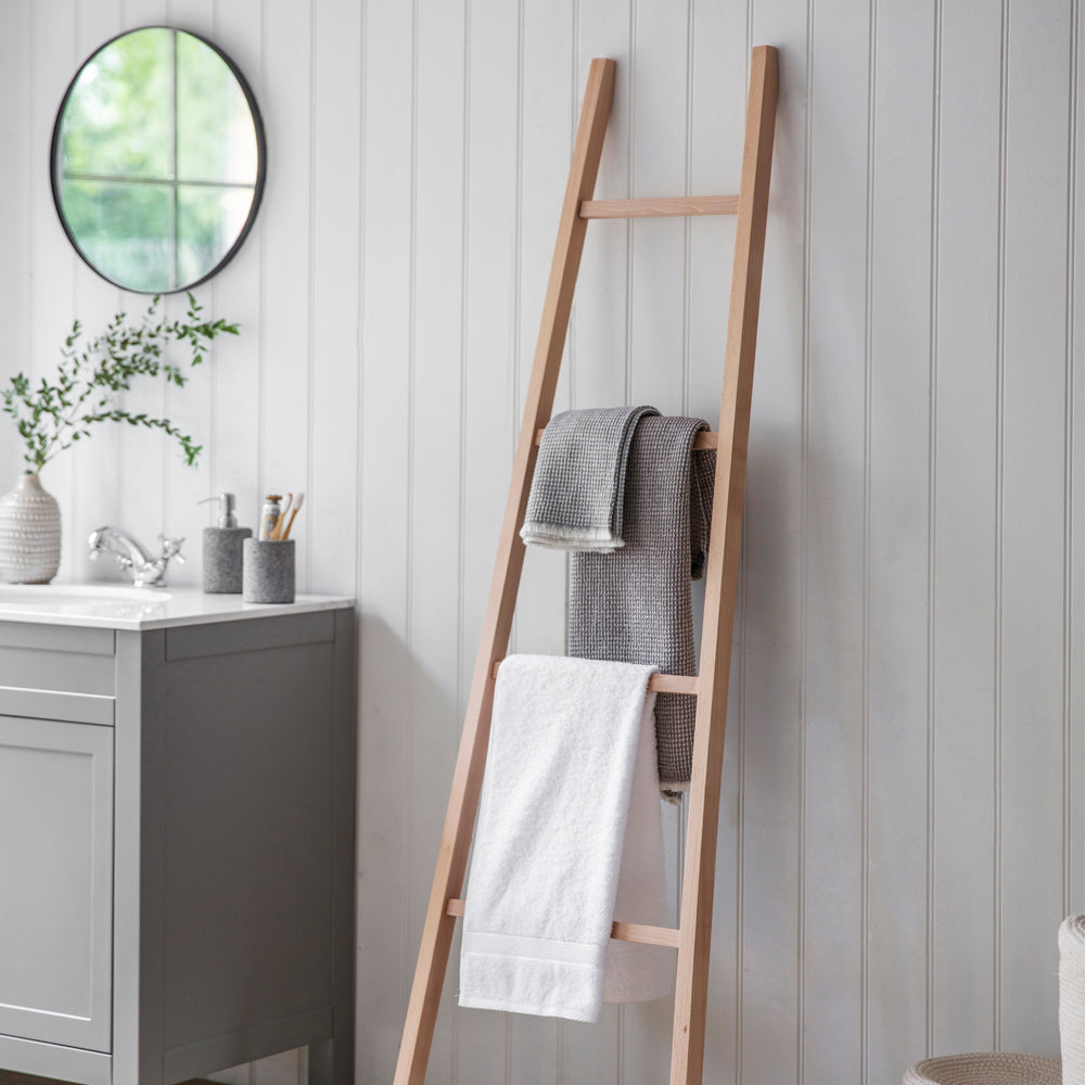 Product photograph of Garden Trading Southbourne Towel Ladder In Beech from Olivia's