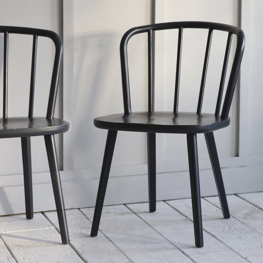 Garden Trading Pair Of Uley Chairs In Carbon Ash