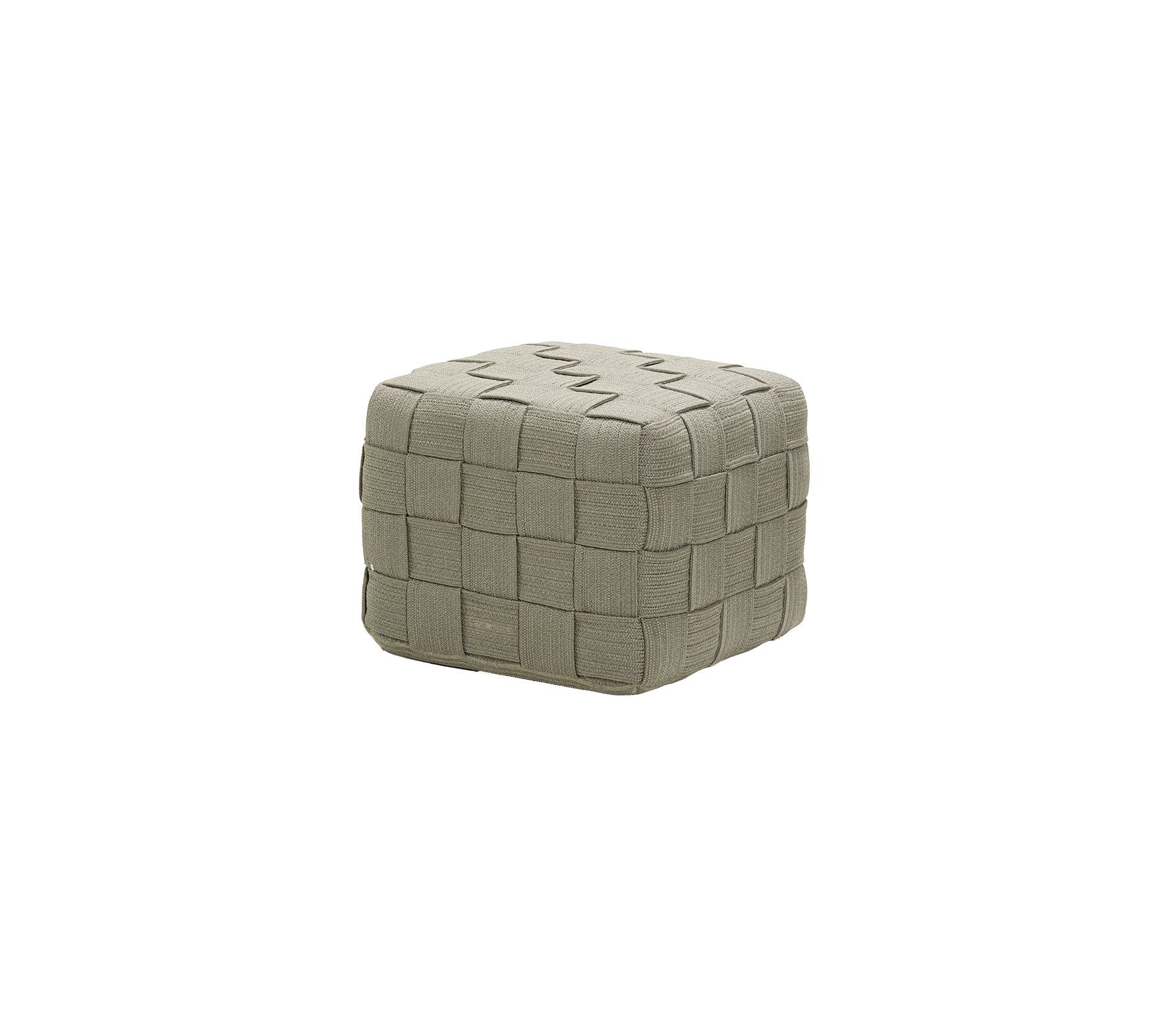 Product photograph of Cane-line Cube Outdoor Footstool Taupe from Olivia's