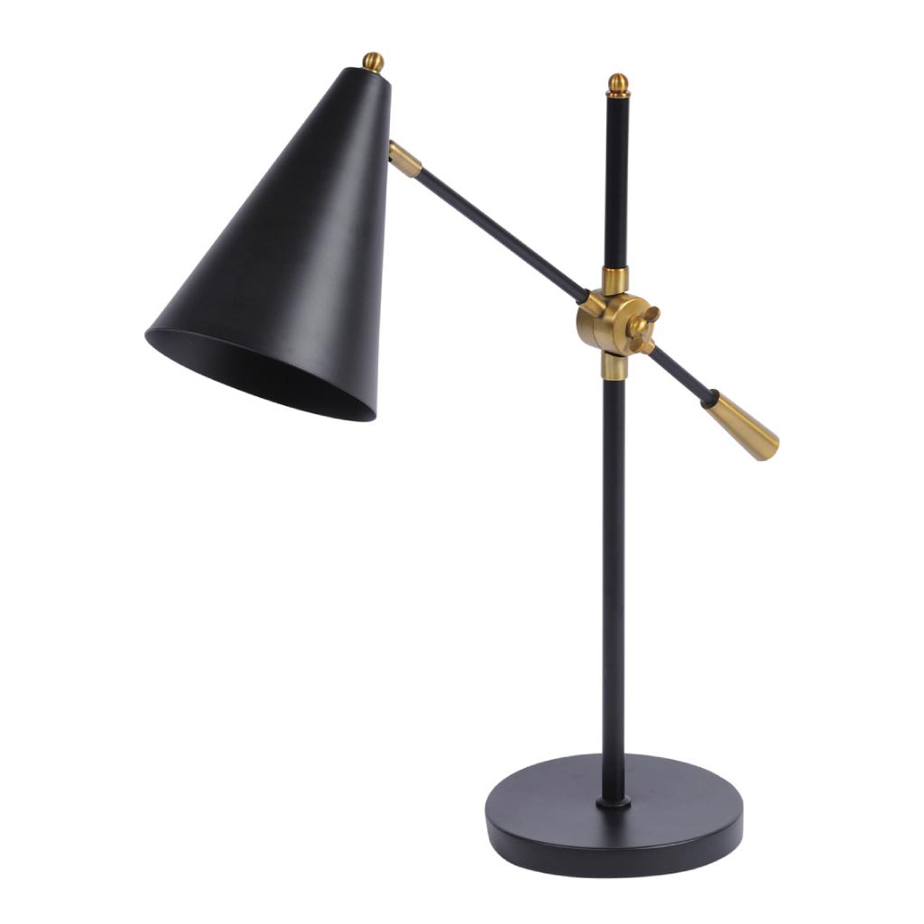 Libra Mercer Black Arm Table Lamp