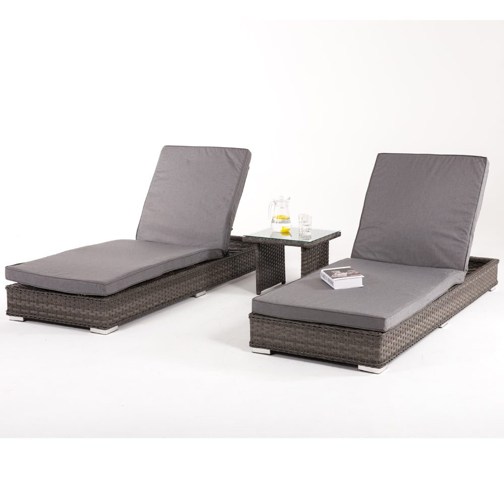 Product photograph of Maze Victoria Sunlounger Set Grey from Olivia's
