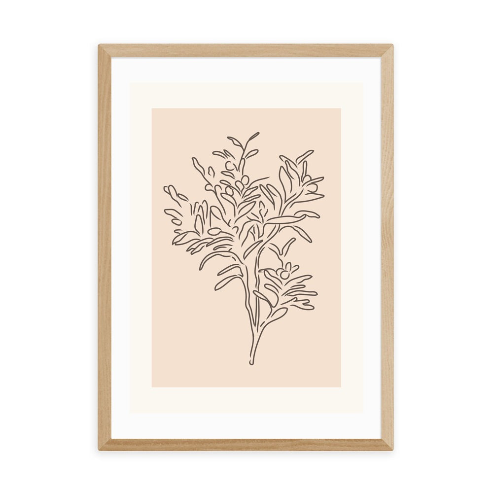 Product photograph of Soft Leaves Ii By Violet Studio - A3 Oak Framed Art Print from Olivia's