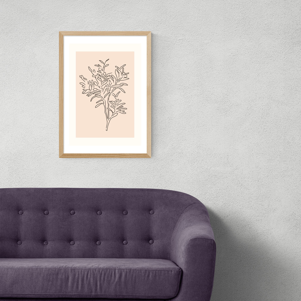 Product photograph of Soft Leaves Ii By Violet Studio - A3 Oak Framed Art Print from Olivia's.