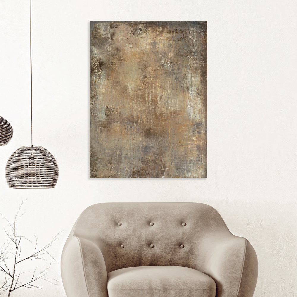 Product photograph of The Art Group Soozy Barker Gold Stone Canvas 60x80cm from Olivia's.