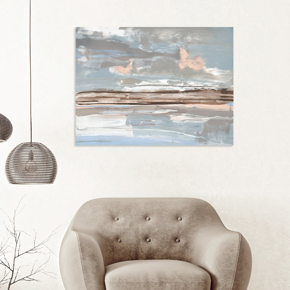 Product photograph of Soozy Barker Taupe Sands Canvas 60x80cm from Olivia's.