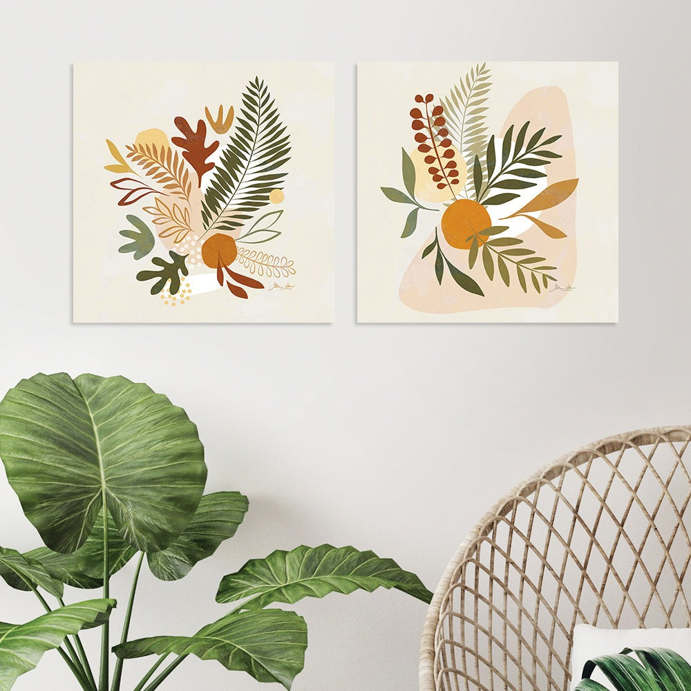 Product photograph of The Art Group Dominique Vari Botanical I Canvas - 40x40cm from Olivia's.