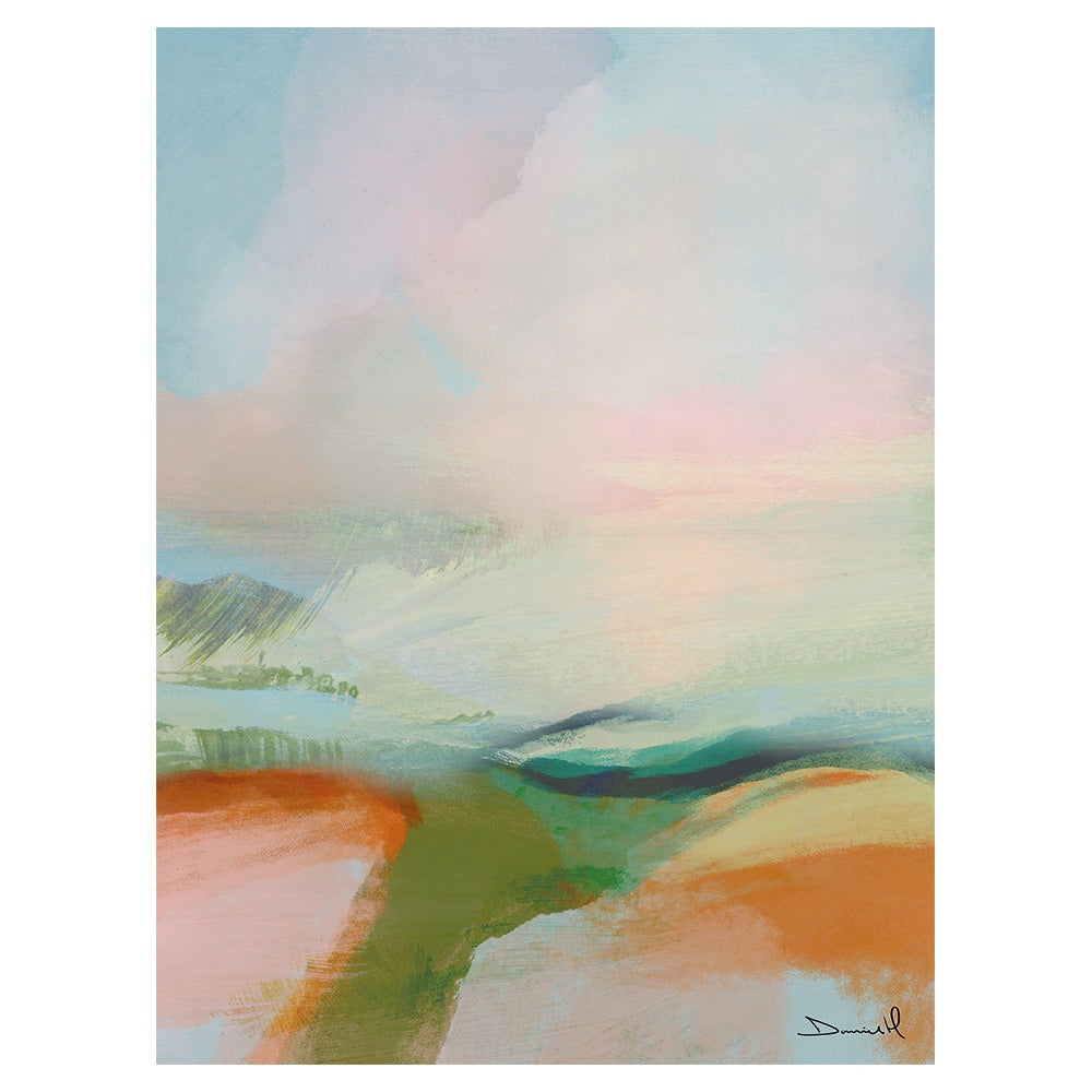 Product photograph of The Art Group Dan Hobday Peach Hills Canvas Print Small from Olivia's