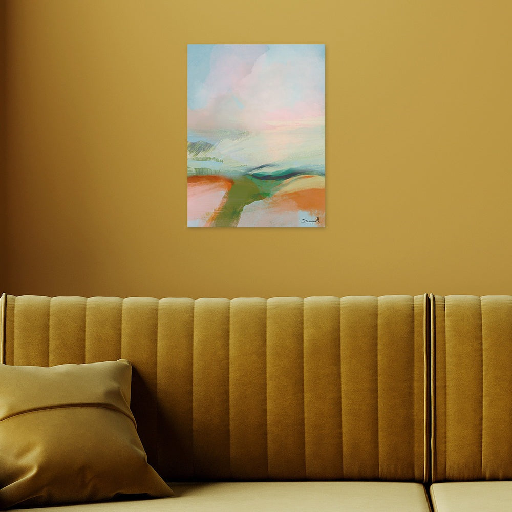 Product photograph of The Art Group Dan Hobday Peach Hills Canvas Print Small from Olivia's.