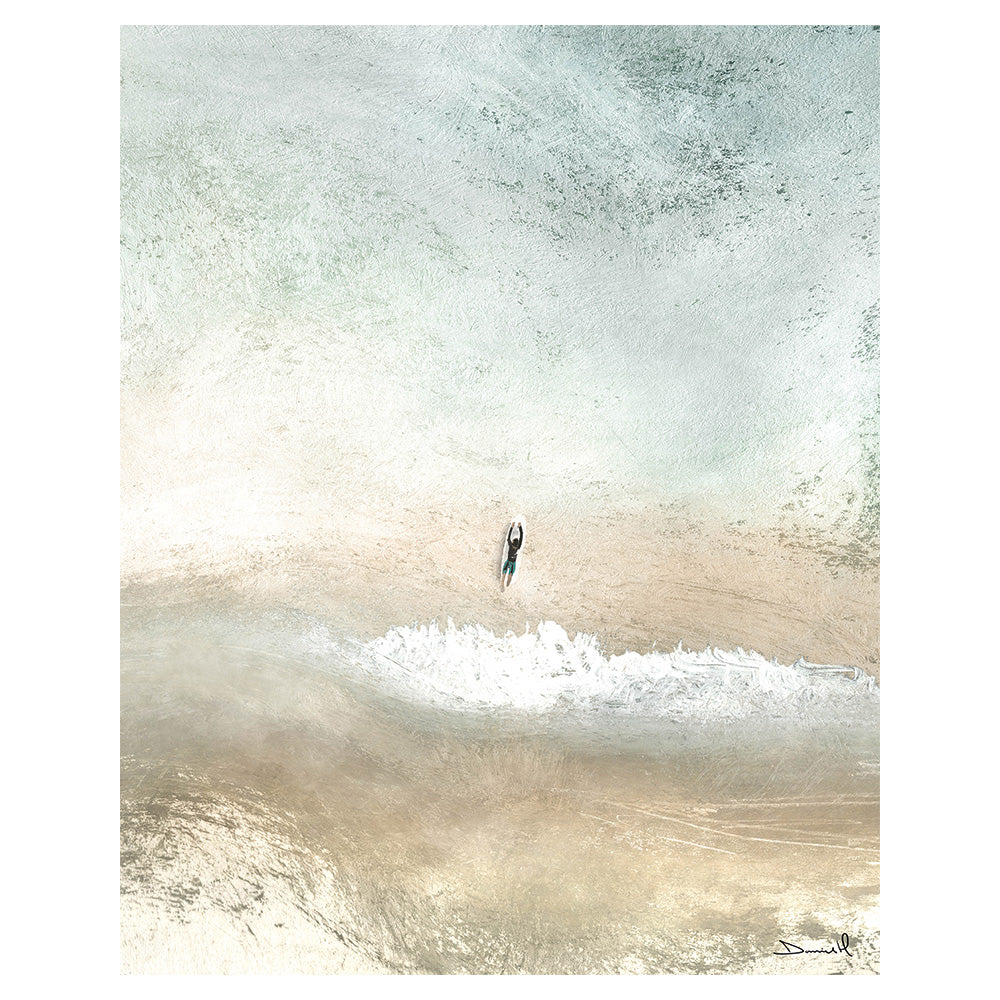 Product photograph of The Art Group Dan Hobday Lone Surfer Canvas Print Medium from Olivia's.