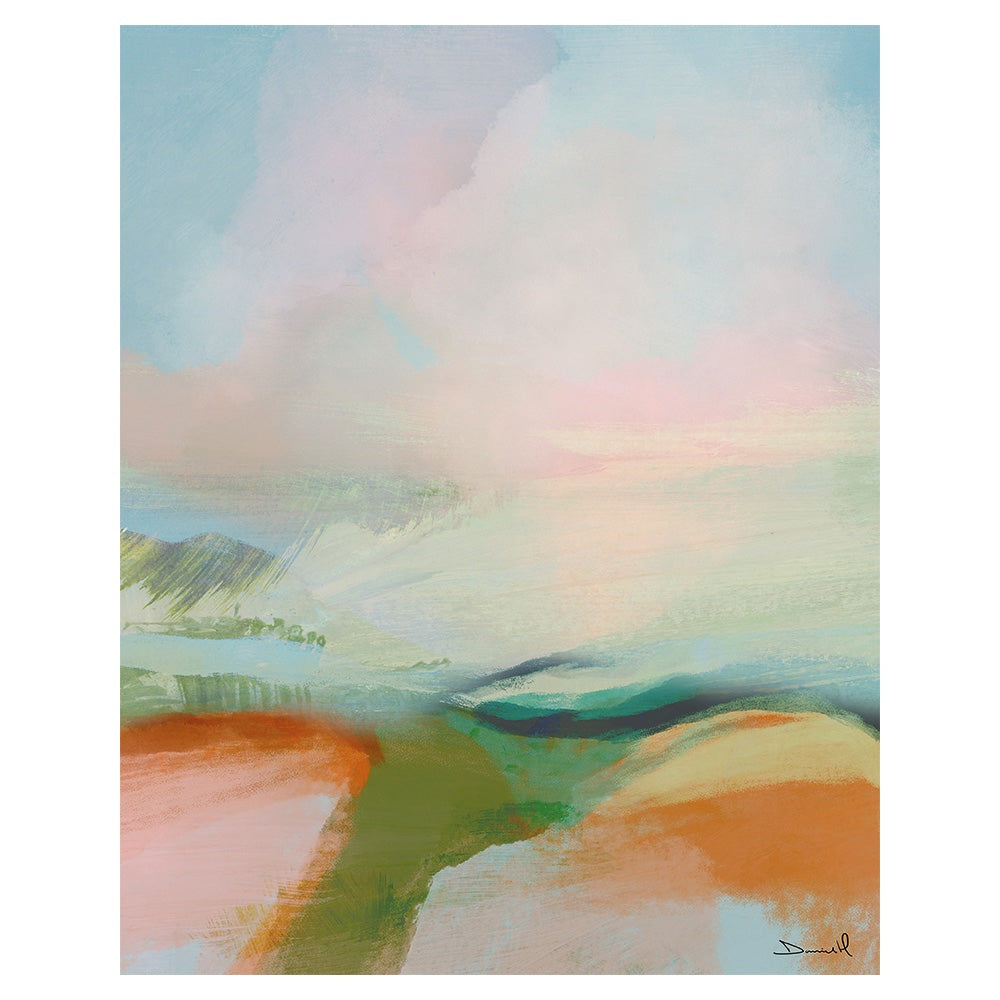 Product photograph of The Art Group Dan Hobday Peach Hills Canvas Print Small from Olivia's.
