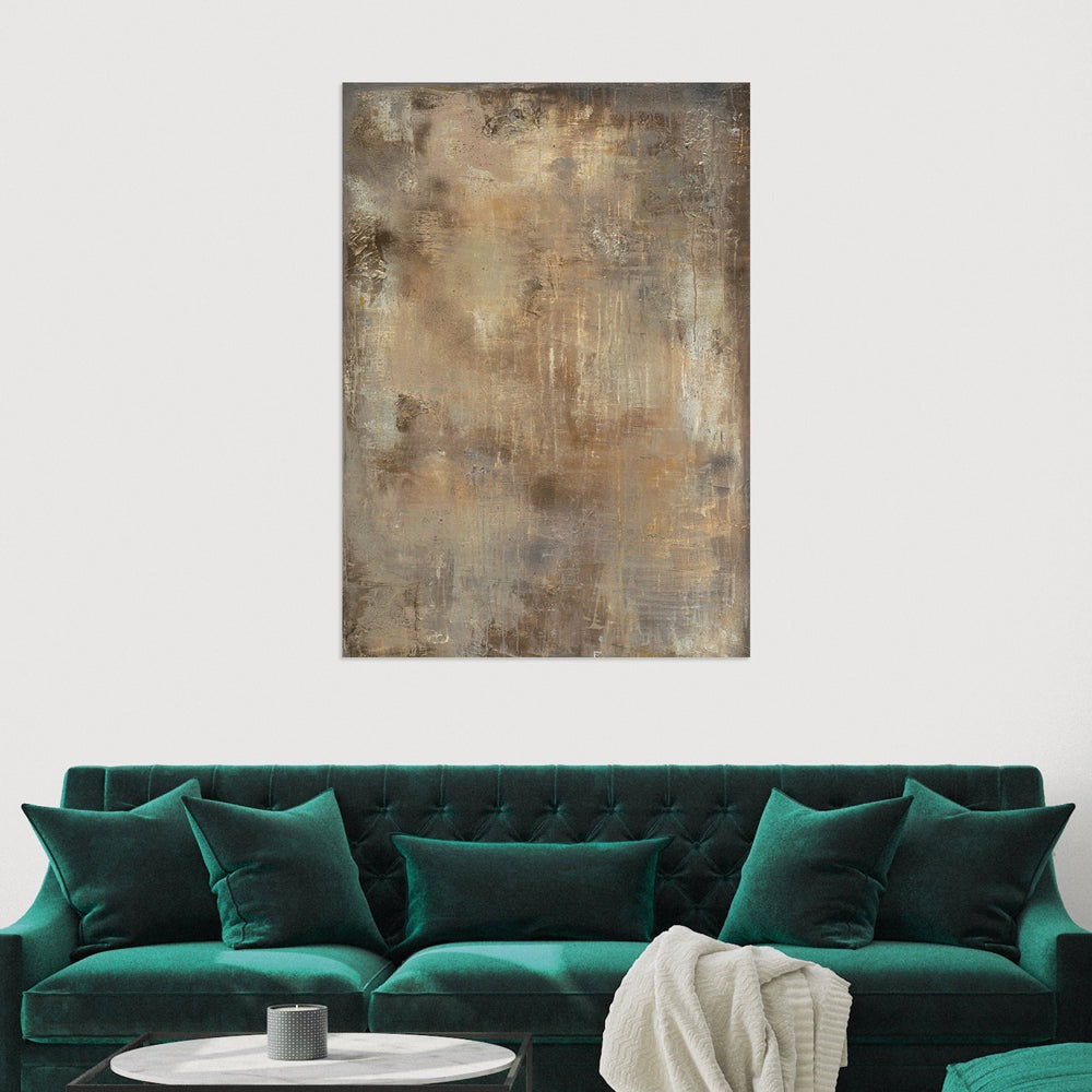 Product photograph of The Art Group Soozy Barker Gold Stone Canvas 85x120cm from Olivia's.