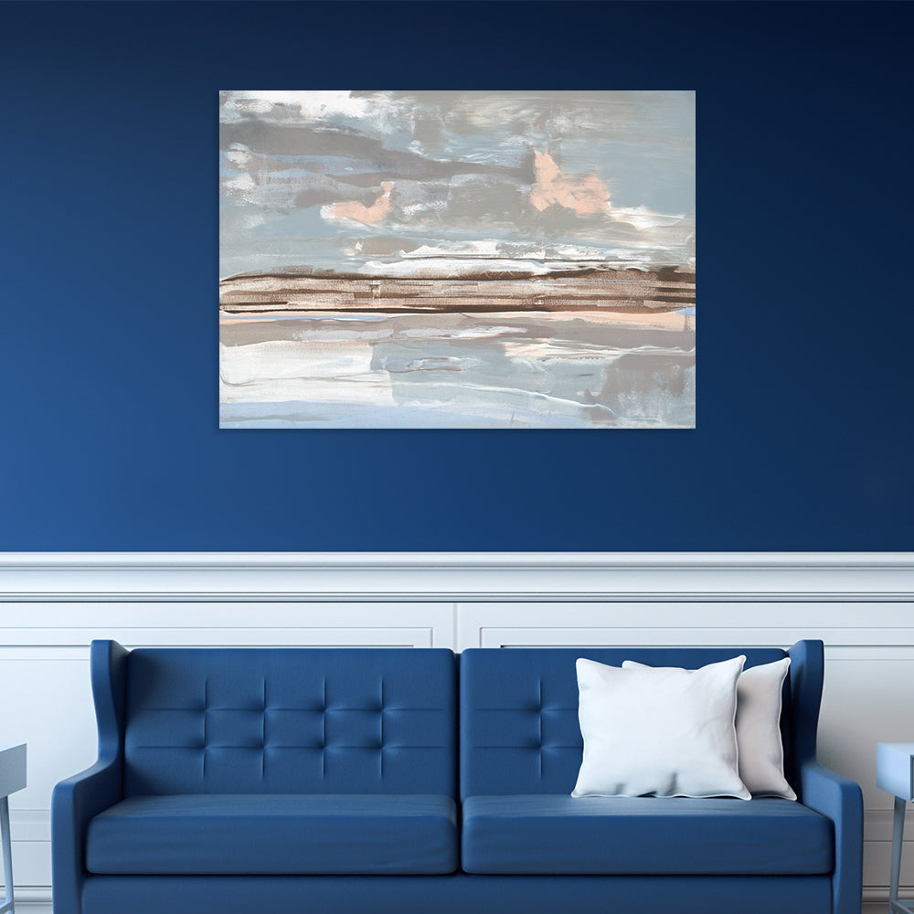 Product photograph of The Art Group Soozy Barker Taupe Sands Canvas 85x120cm from Olivia's.