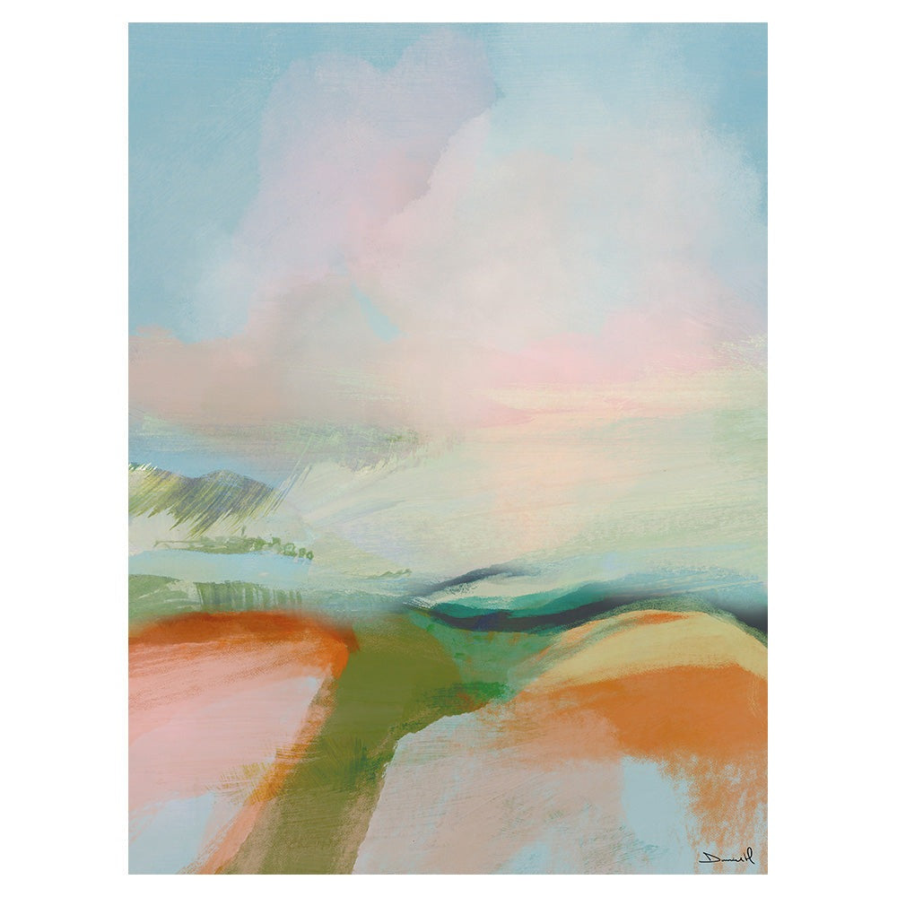 Product photograph of The Art Group Dan Hobday Peach Hills Canvas Print Small from Olivia's.