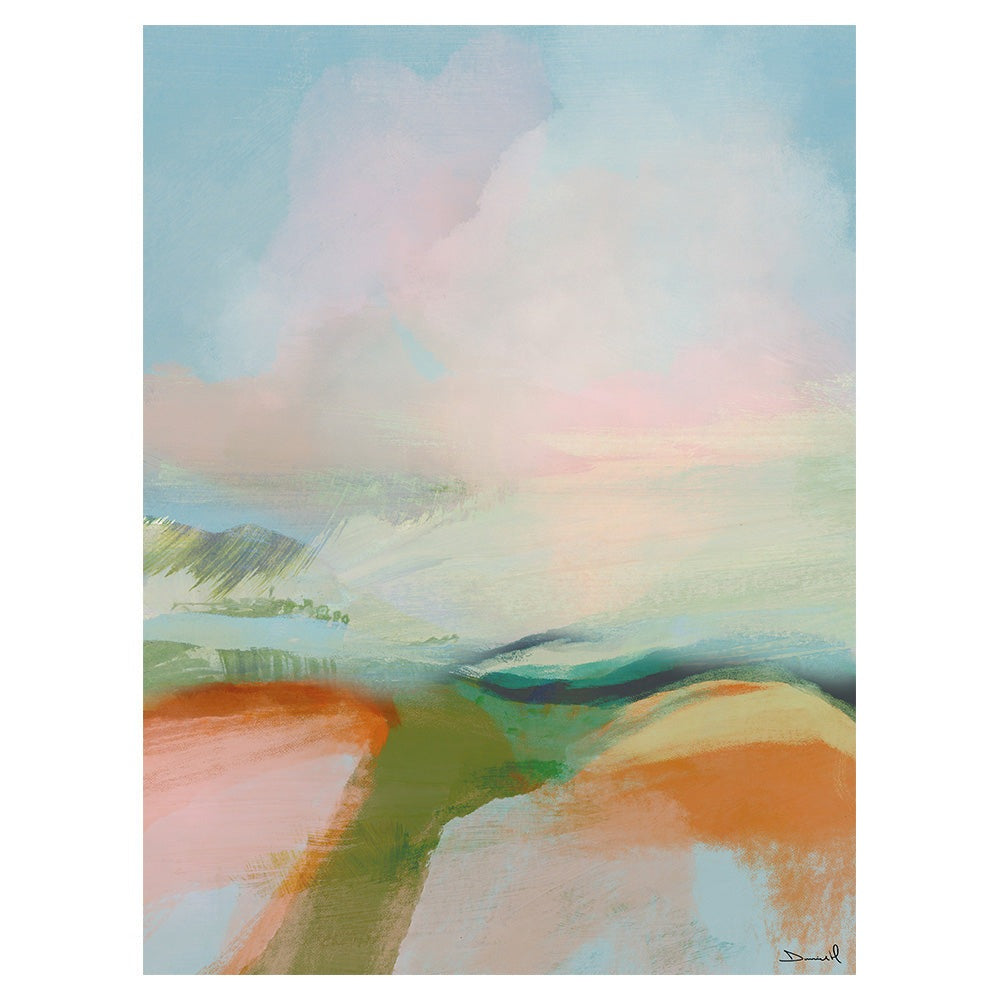 Product photograph of The Art Group Dan Hobday Peach Hills Canvas Print Large from Olivia's.