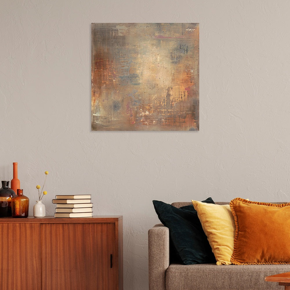Product photograph of The Art Group Soozy Barker Copper Earth Canvas 85x85cm from Olivia's.
