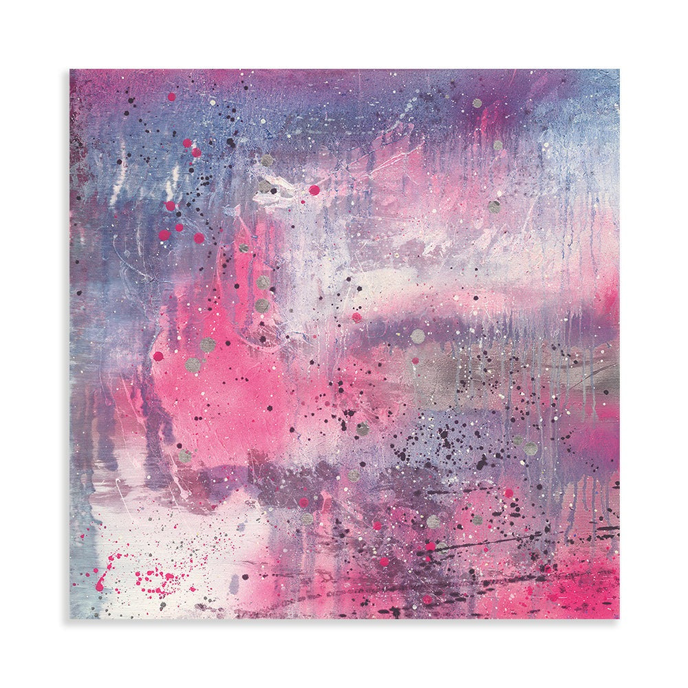 Product photograph of The Art Group Soozy Barker Neon Pink Canvas 60x60cm from Olivia's.