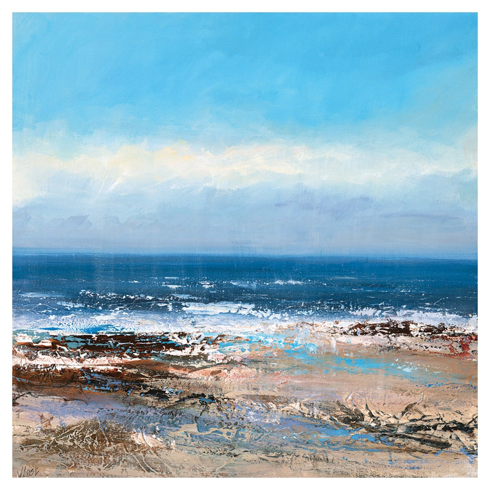 Product photograph of The Art Group Joanne Last Sunlit Sea Canvas Print Medium from Olivia's.