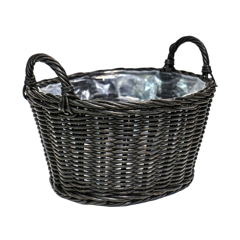 Product photograph of Ivyline Polyrattan Lined Basket Willow from Olivia's