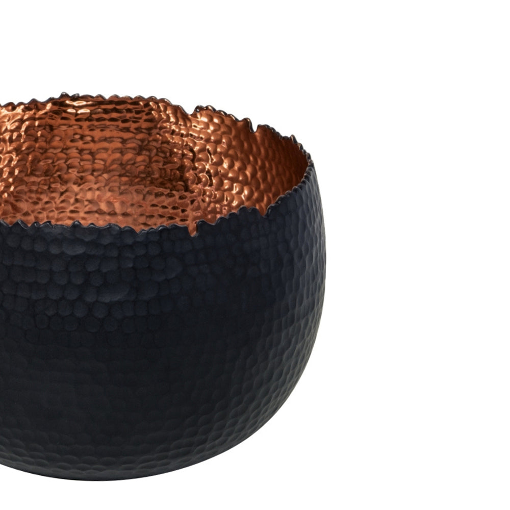 Product photograph of Ivyline Hammered Bowl Black Copper from Olivia's.